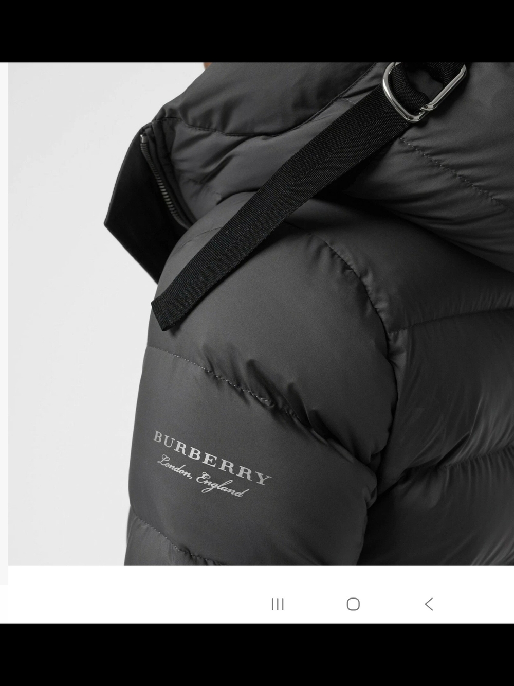 New Authentic BURBERRY LONDON Limehouse Mid Length Down Puffer Coat Mid Gray XL
